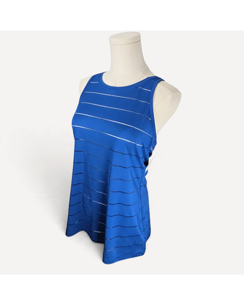Blue Athleta Chi Racerback Workout Tank, size S