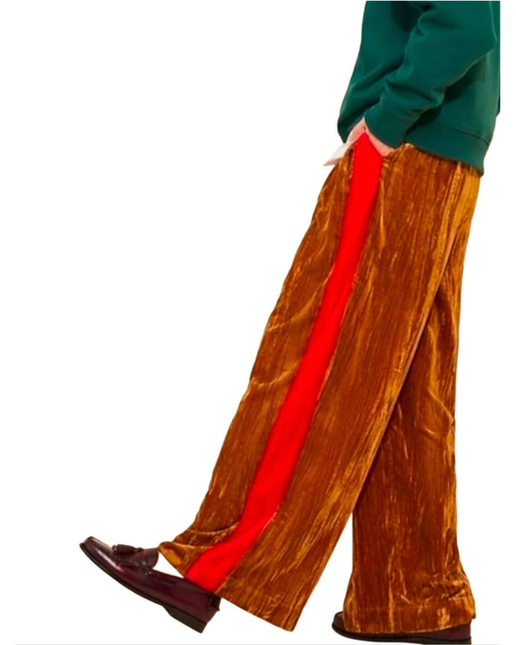 FARM Rio x Anthropologie Velvet Wide-Leg Pants