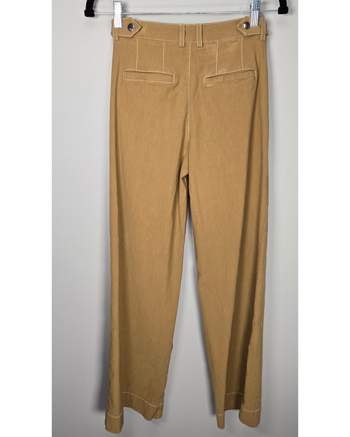Maeve Utility Flap-Detail Straight-Leg Pants