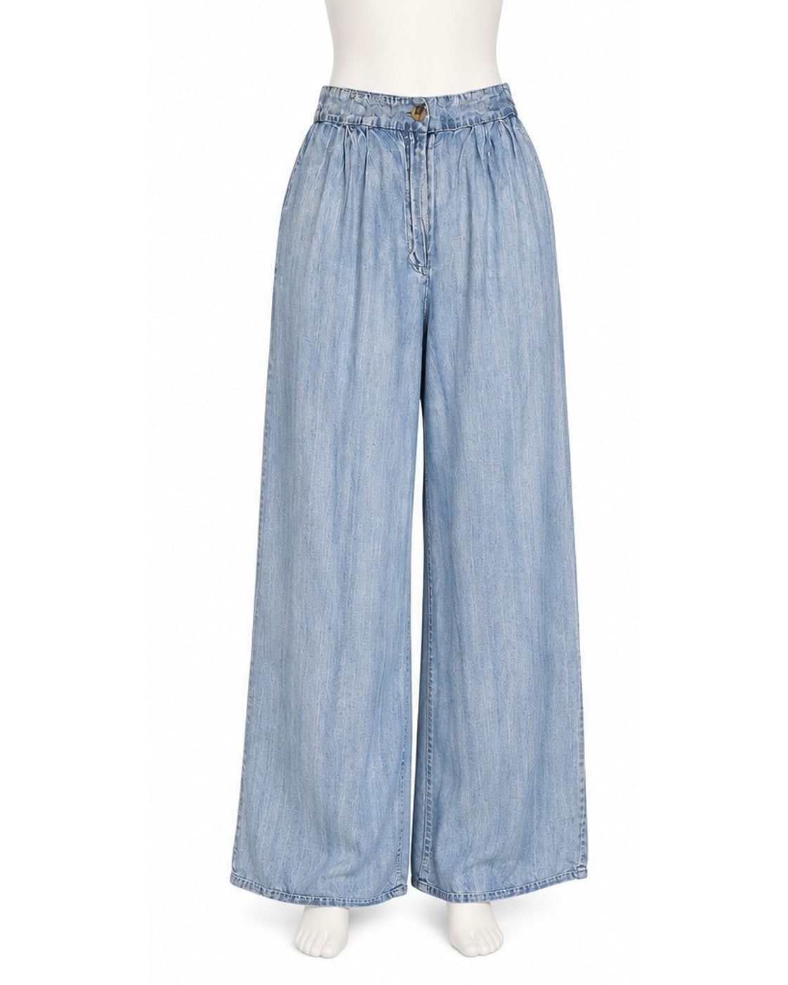 The Workshop Chambray Wide Leg Pants