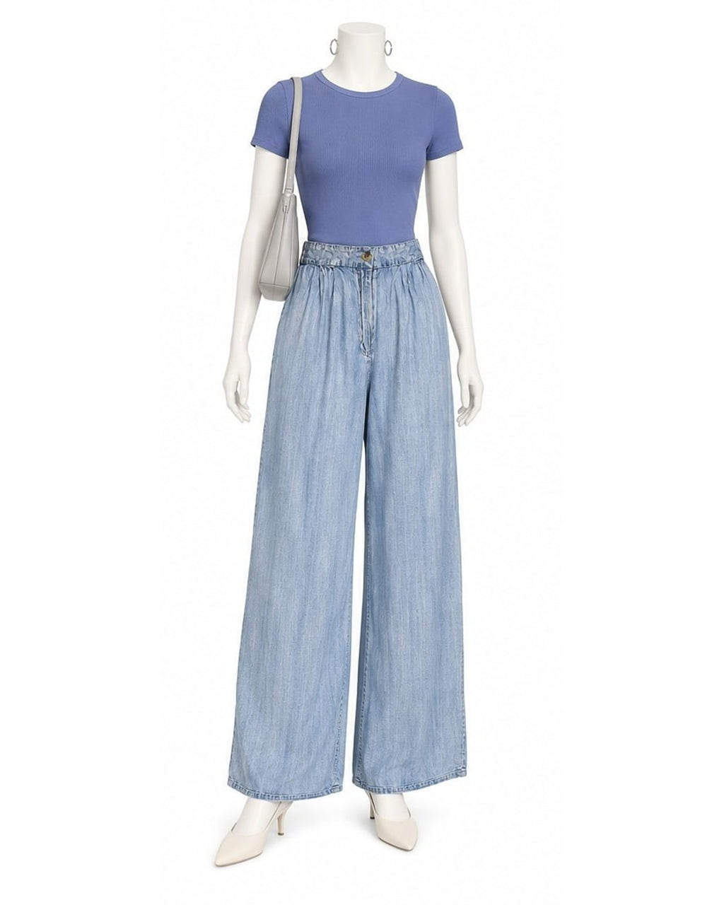 The Workshop Chambray Wide Leg Pants