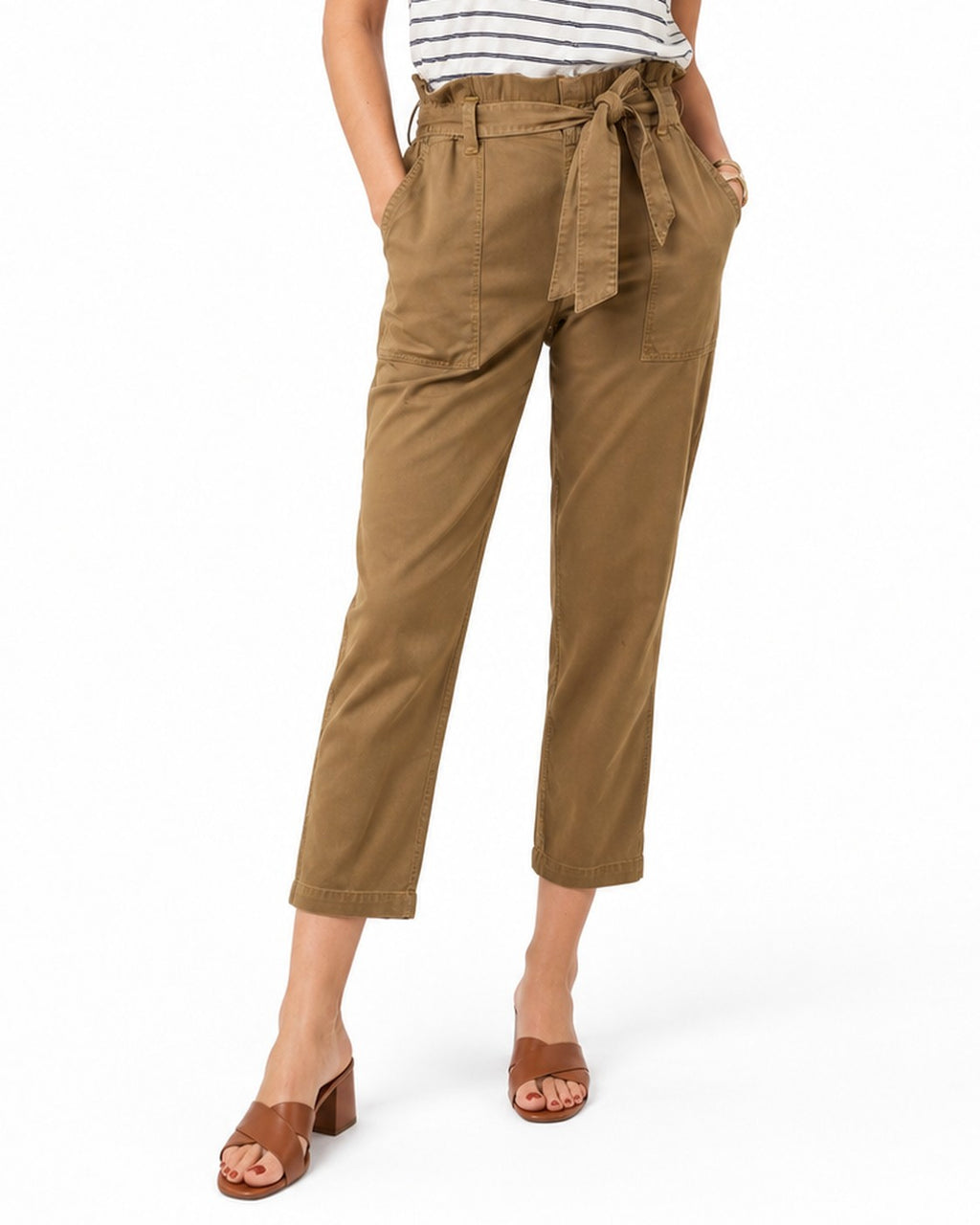 Cabi Utility Tie-Waist Woven Pants