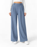 Halara High Waisted Pocket Wide Leg Waffle Work Trousers