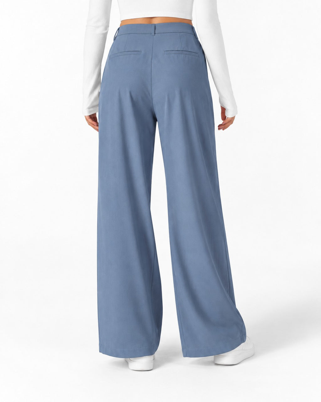 Halara High Waisted Pocket Wide Leg Waffle Work Trousers