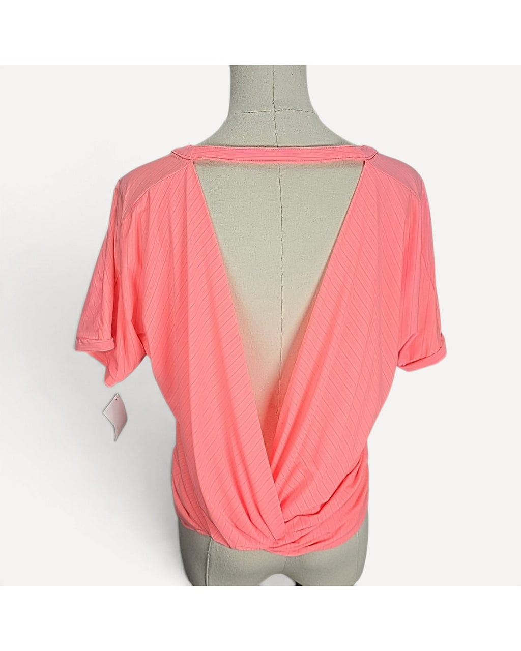 Zyia Twist Front and Crossback Short Sleeve Top