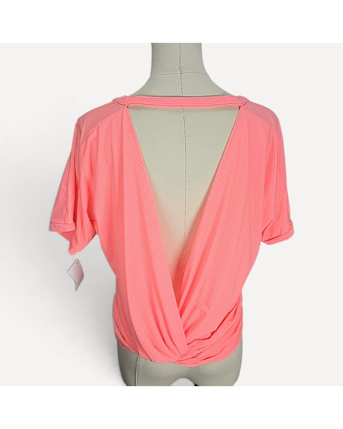 Zyia Twist Front and Crossback Short Sleeve Top