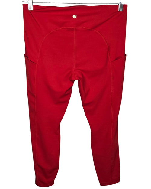 Red Athleta Ultimate Stash Pocket 7/8 Tight, size L – photo 2