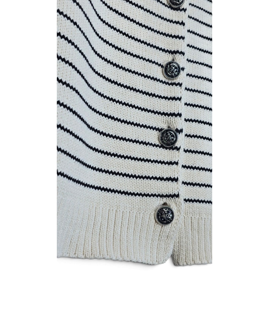 Vici Striped Button Front Sweater