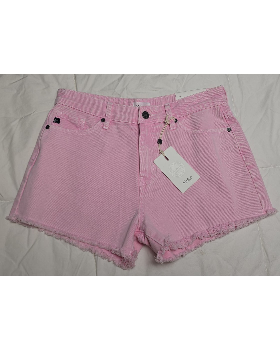 Kancan Frayed Hem Denim Shorts NWT