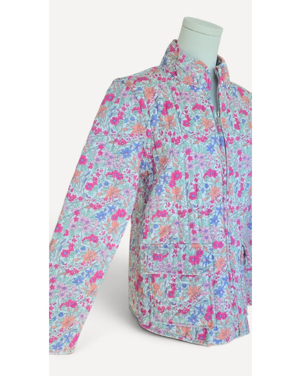 Blue Bagatelle Floral Quilted Utility Jacket, size M – photo 2