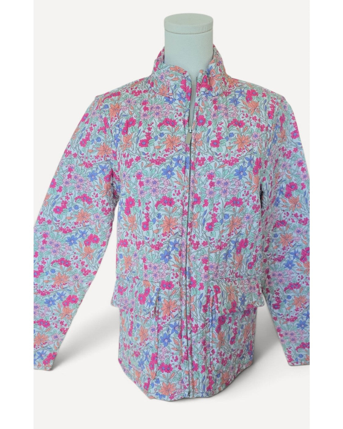 Blue Bagatelle Floral Quilted Utility Jacket, size M – photo 3
