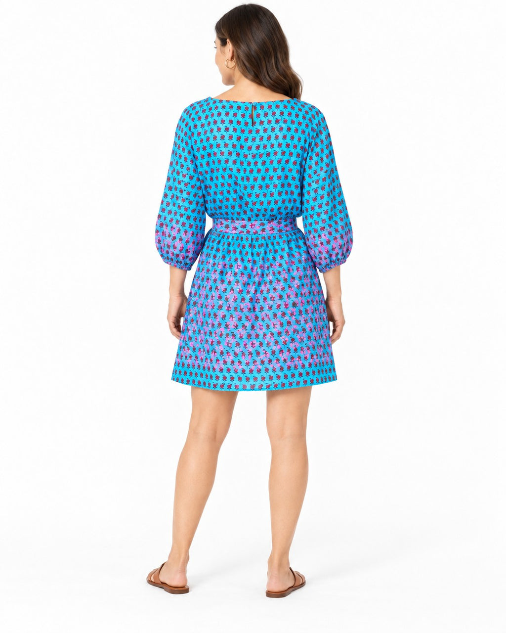 J.Crew Dolman-Sleeve Mini Dress in Layered Block Print
