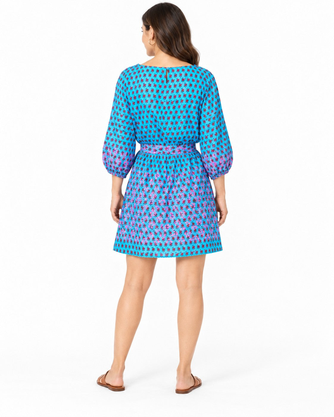 J.Crew Dolman-Sleeve Mini Dress in Layered Block Print