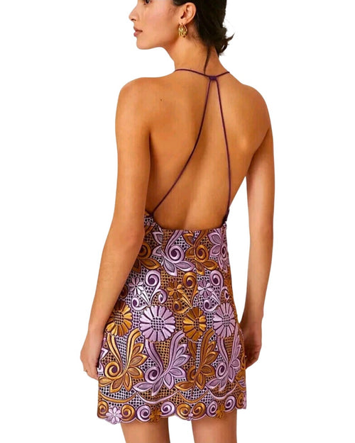 Purple Anthropologie Printed Mini Dress, size 16W – photo 2