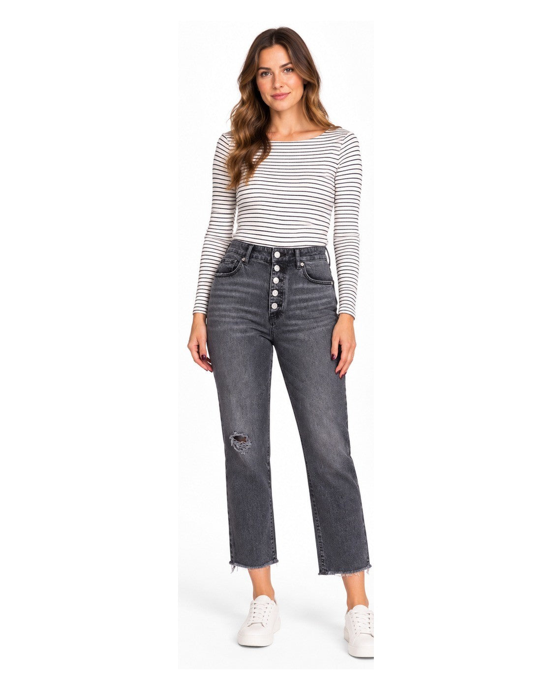LOFT The Curvy Straight Crop Jeans