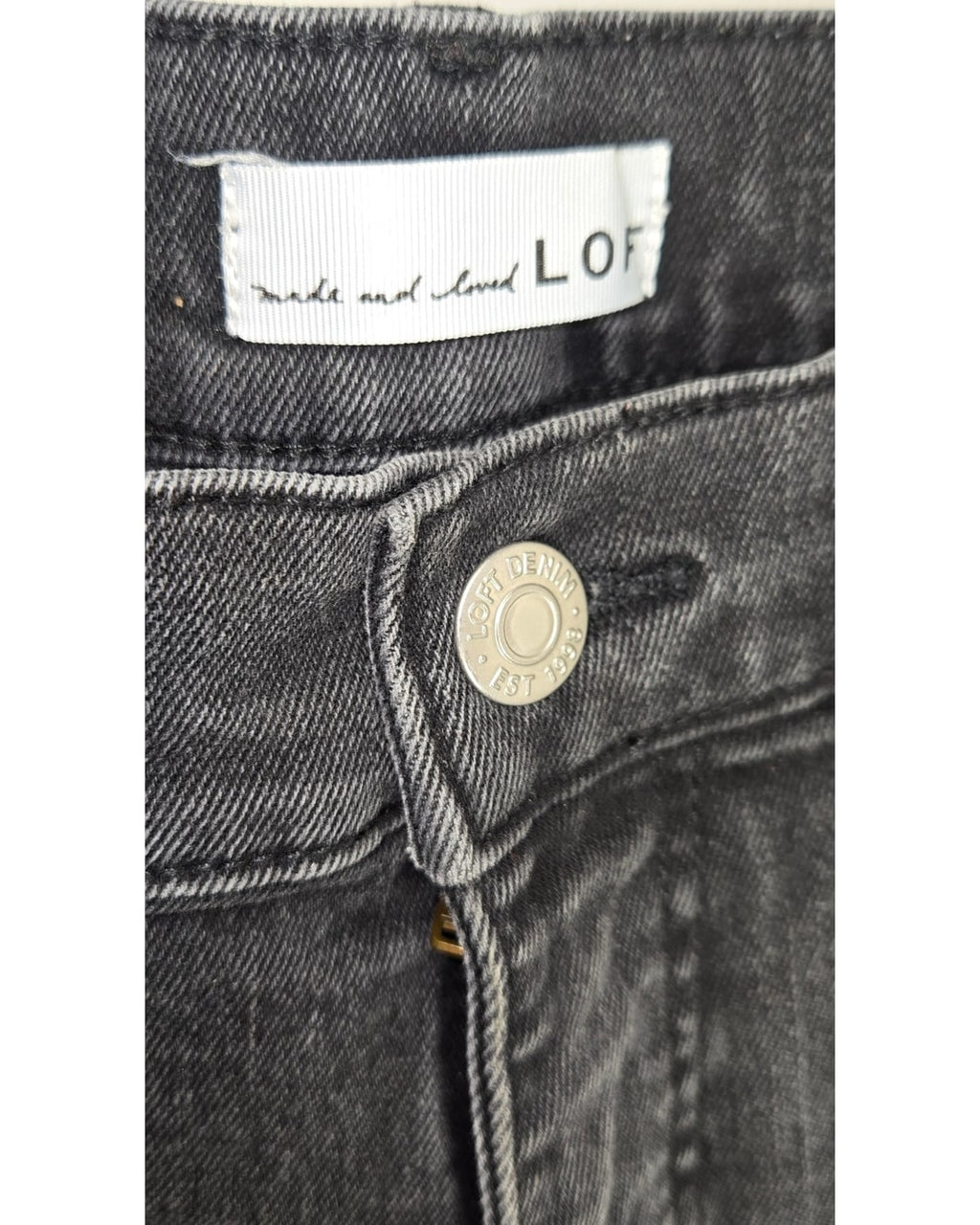 Loft Raw Hem Straight Jeans