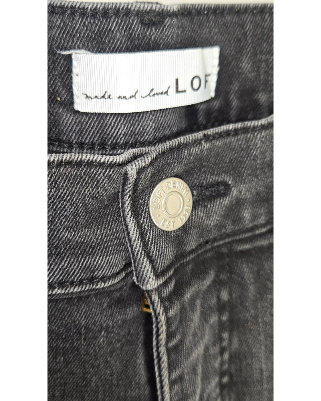 Loft Raw Hem Straight Jeans