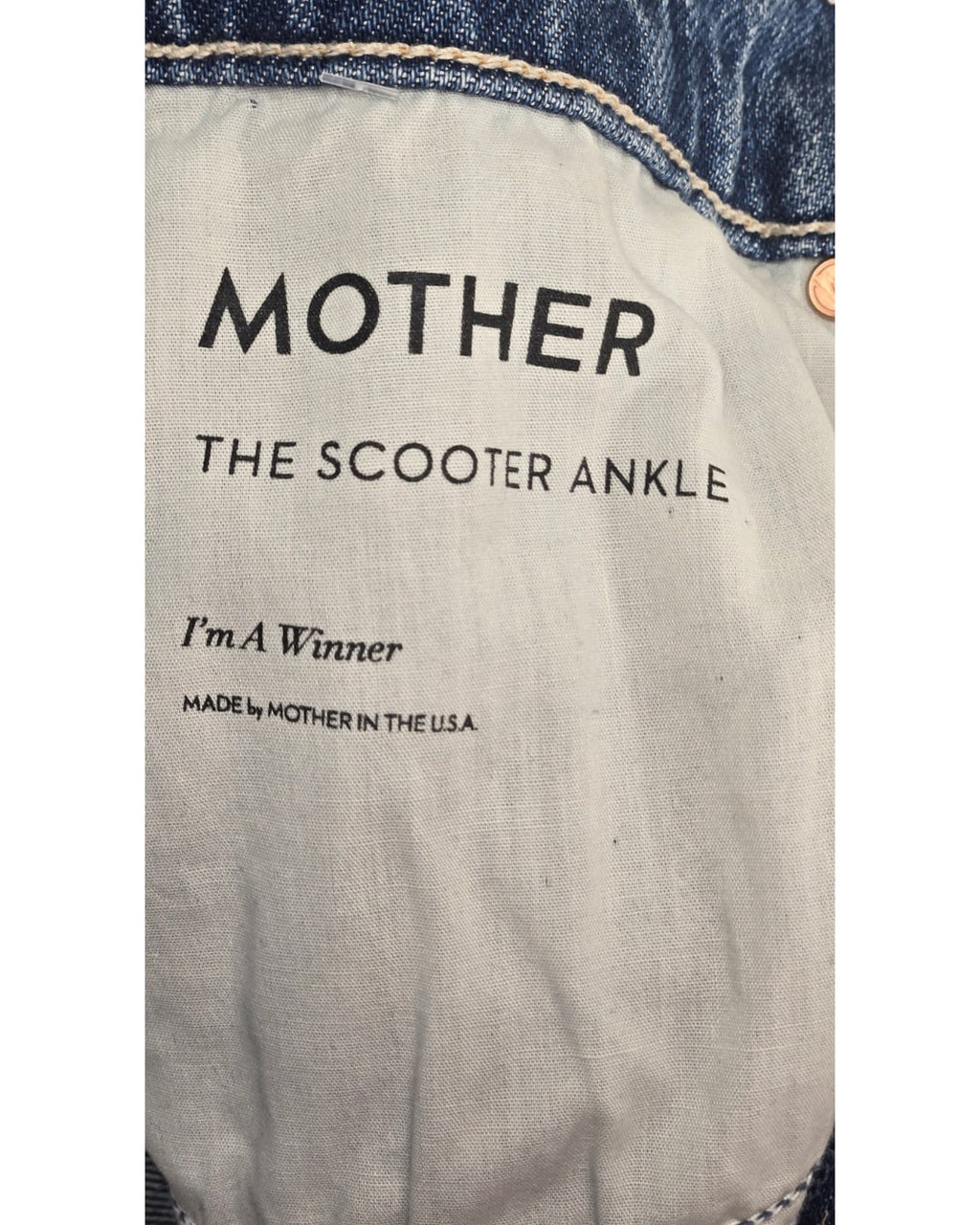 Mother Frayed Hem Straight Jeans