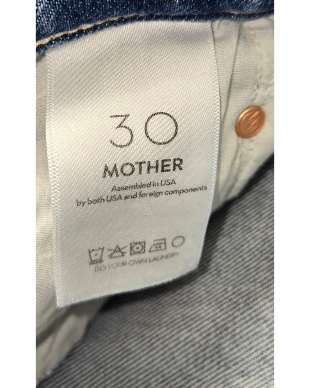 Mother Frayed Hem Straight Jeans