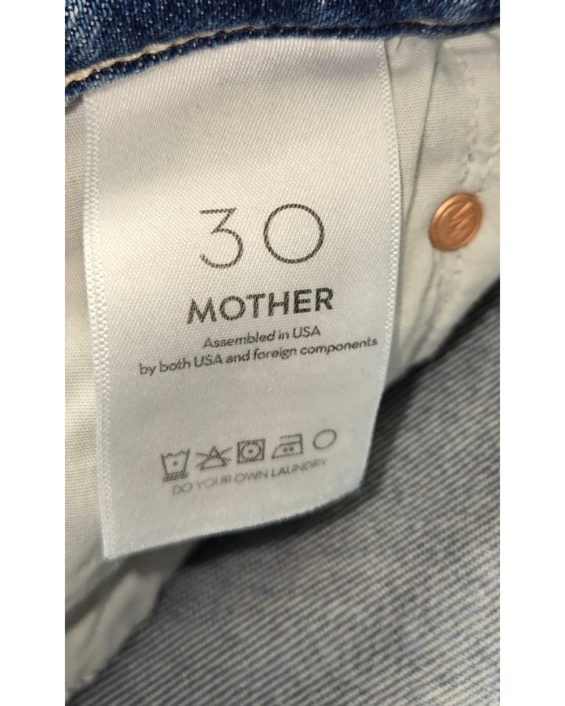 Mother Frayed Hem Straight Jeans