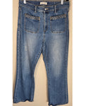 Loft Braided High Rise Kick Crop Jeans