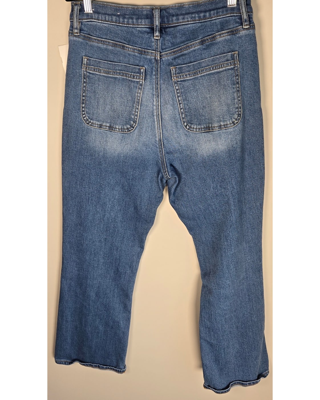 Loft Braided High Rise Kick Crop Jeans