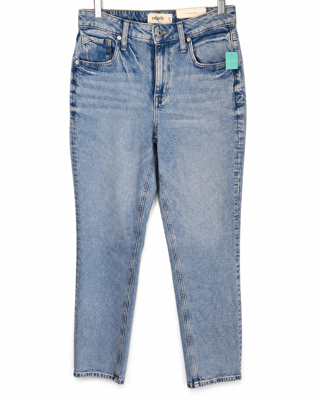 edgely™ High Rise Sparkle Ankle Slim Straight Jean