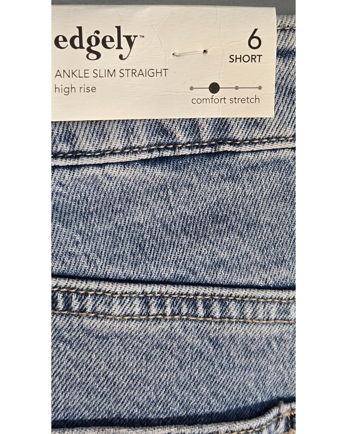 edgely™ High Rise Sparkle Ankle Slim Straight Jean