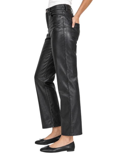 Black American Eagle Vegan Leather High-Waisted Pant, size 4 – photo 2