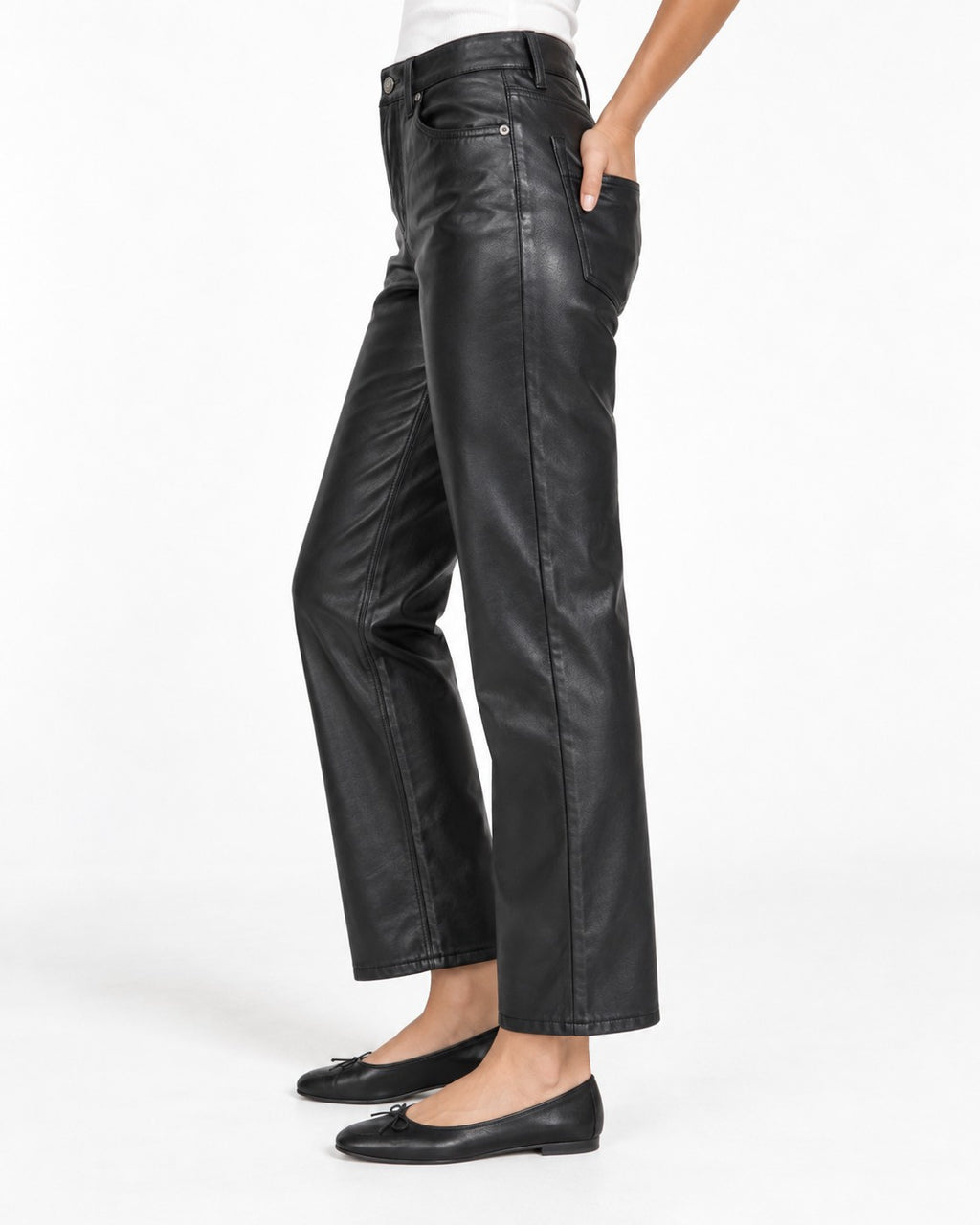 American Eagle Vegan Leather High-Waisted Pant