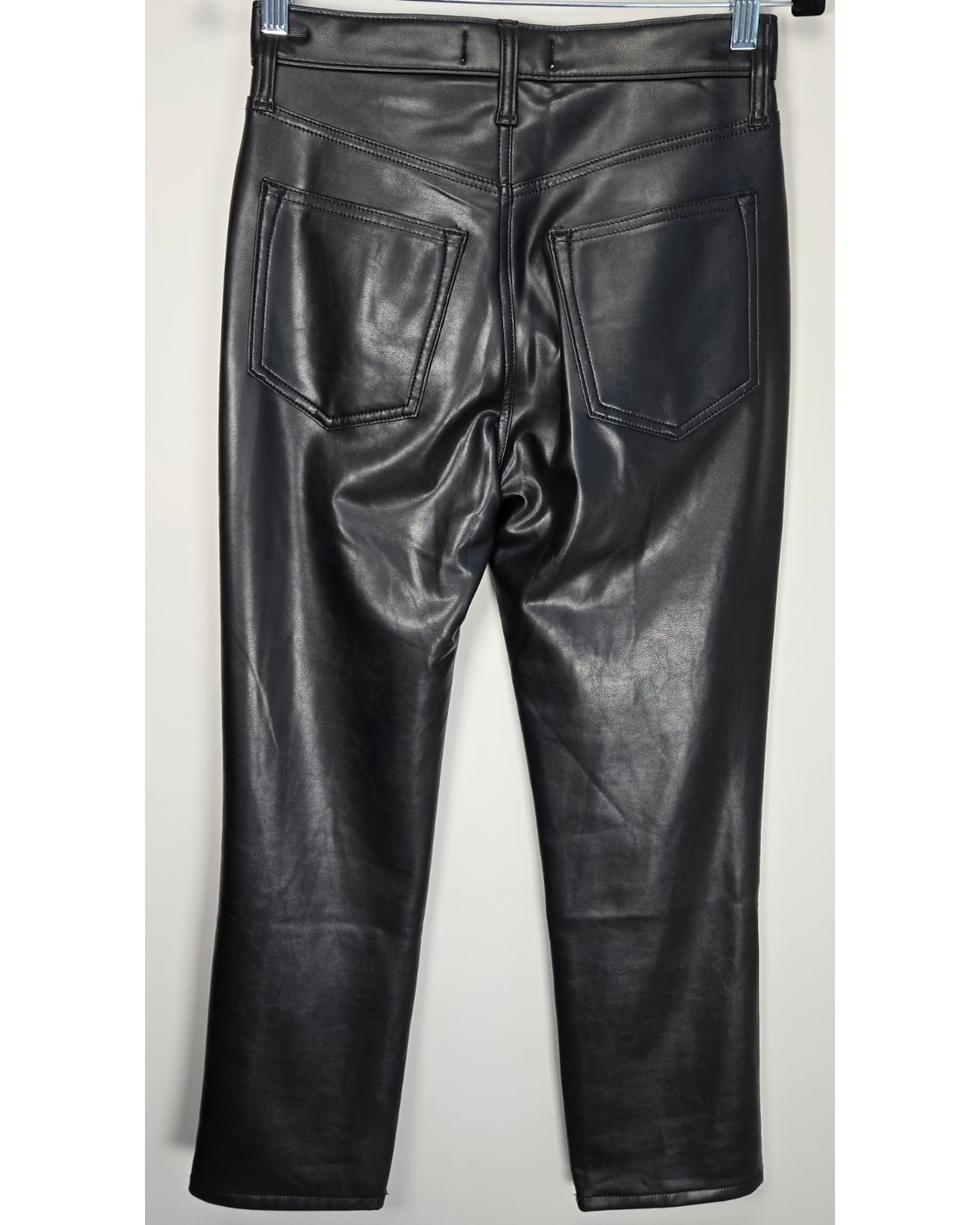 Abercrombie & Fitch Mixed Fabric Ultra High Rise Ankle Straight Jean