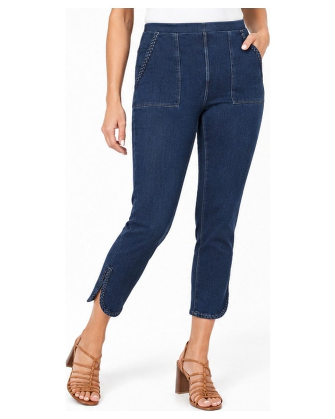 DG2 by Diane Gilman Super Stretch Knit Denim Crop Jean