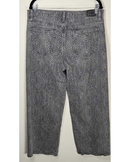 Grey American Eagle Printed Wide Leg Jeans, size 13 – photo 2