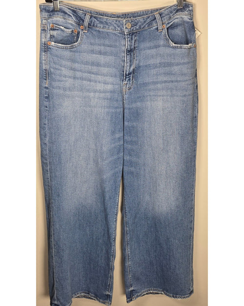Blue American Eagle Wide Leg Jeans, size 14
