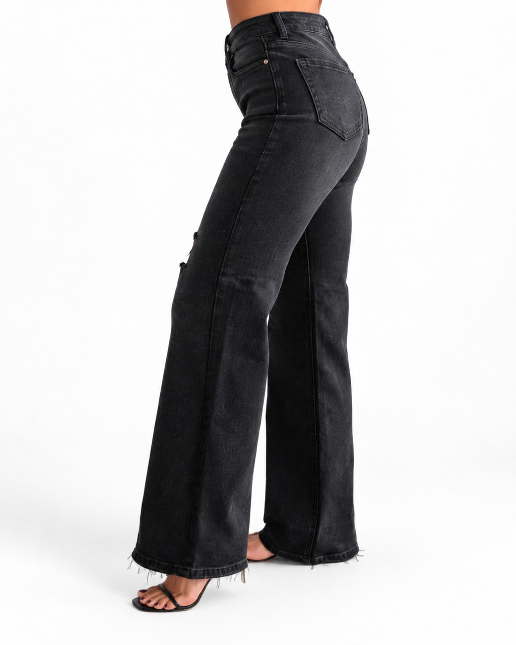 Risen Wide Leg Jeans