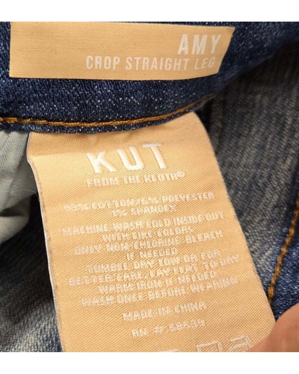 KUT from the Kloth Amy Crop Straight Leg Jeans