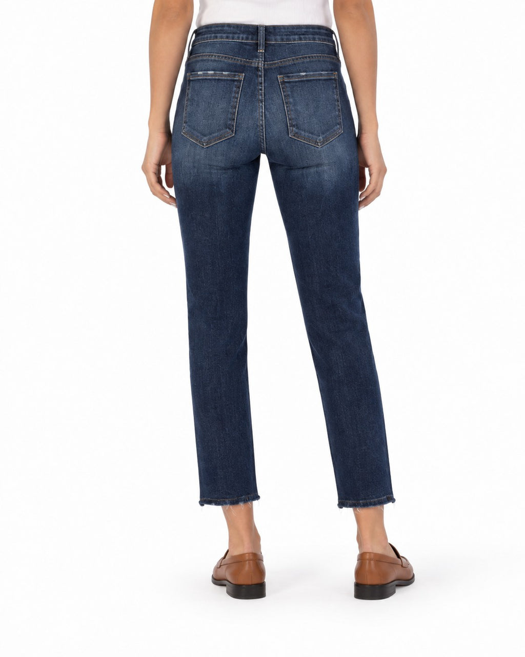 KUT from the Kloth Reese Fab Ab High Waist Ankle Slim Straight Leg Jeans