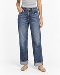 American Eagle Stretch High-Waisted Stovepipe Cuffed Jeans