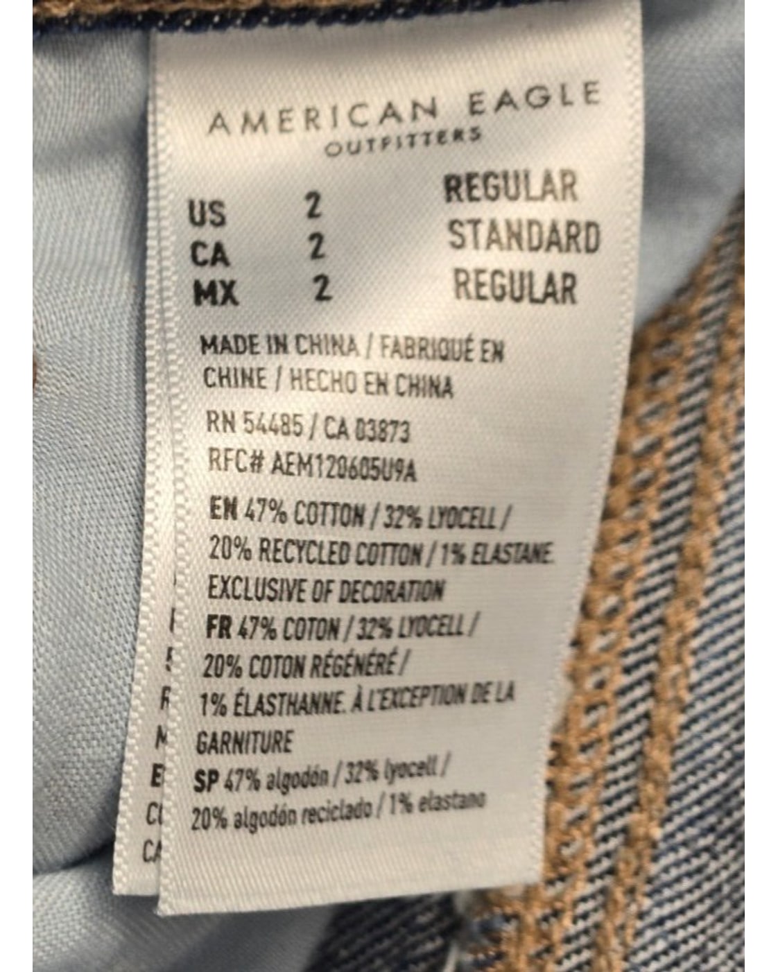 American Eagle Stretch High-Waisted Stovepipe Cuffed Jeans