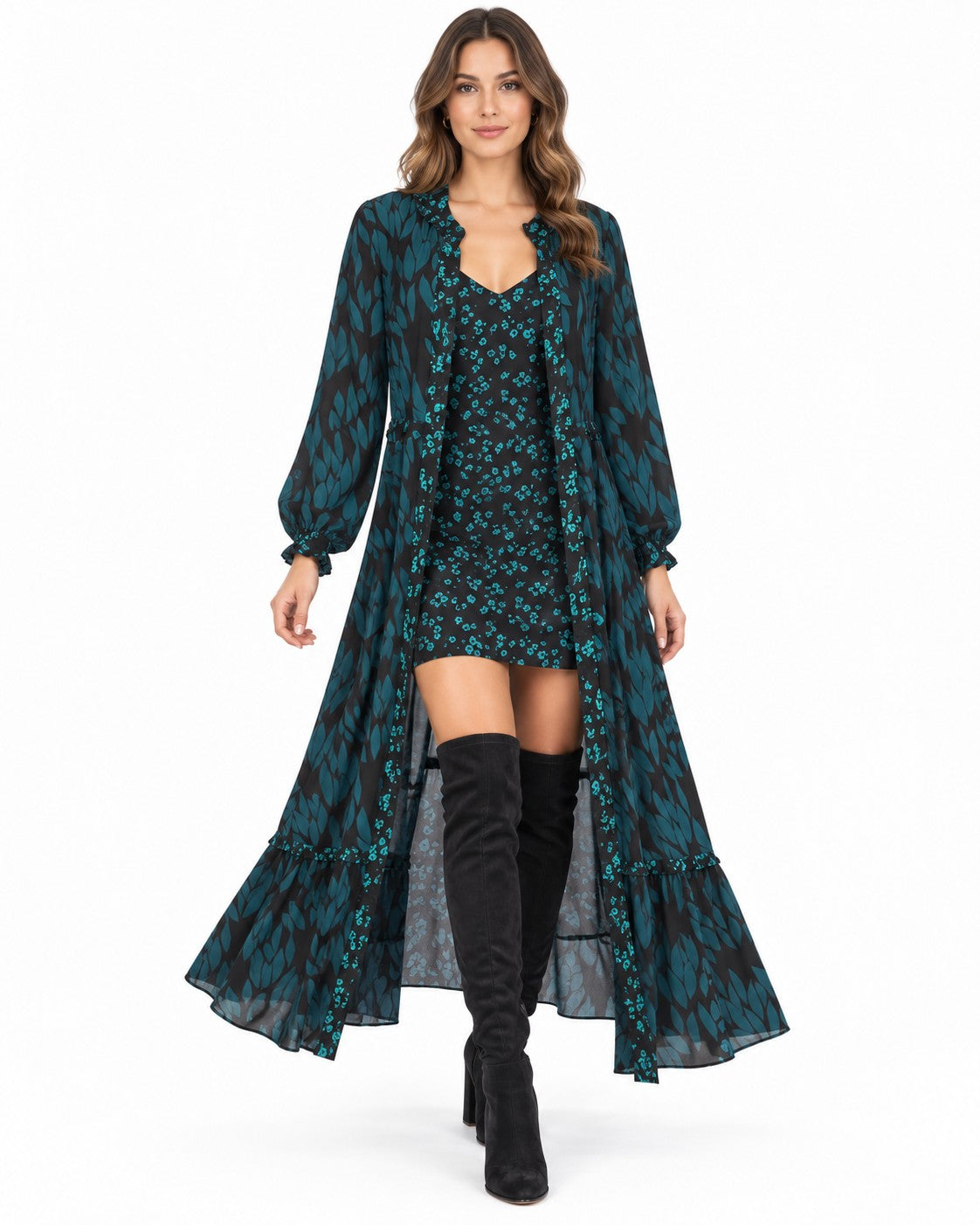cabi Autumn Maxi Dress With Duster