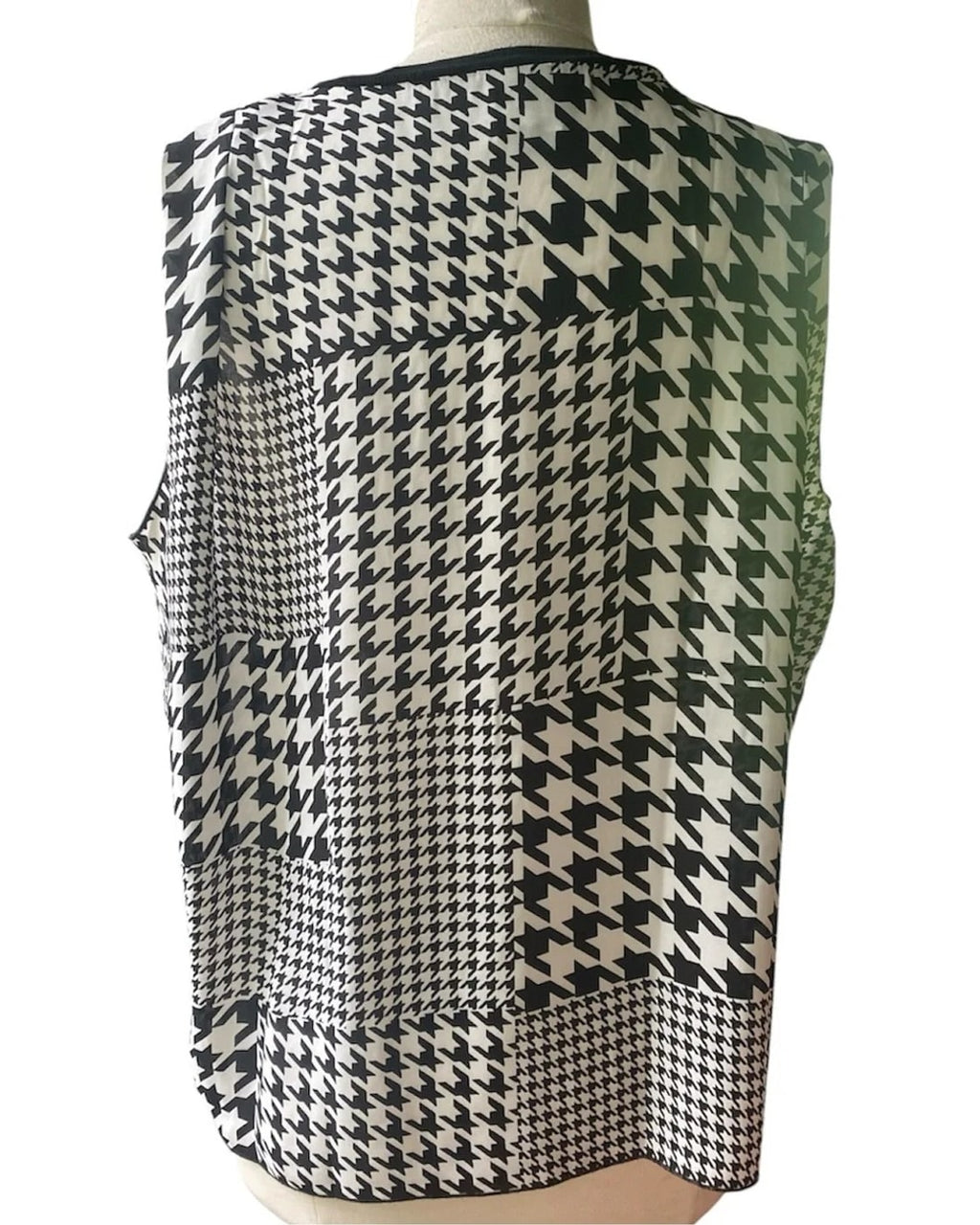 cabi Mixed Houndstooth Top