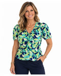 cabi Floral V-Neck Blouse