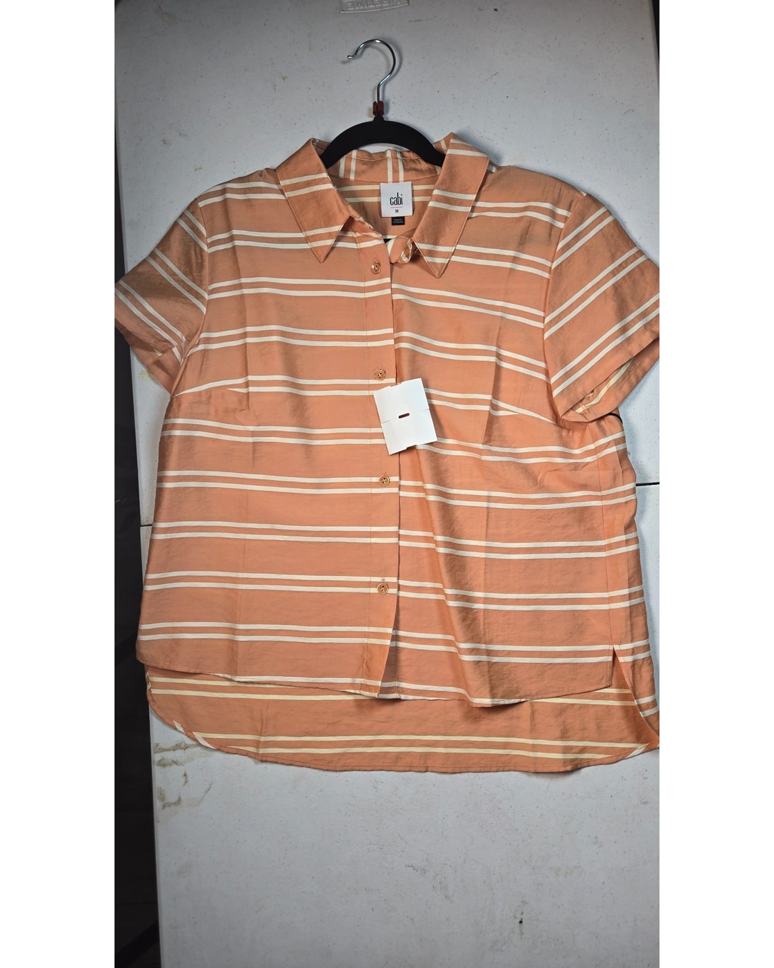 cabi Striped Button-Down Blouse