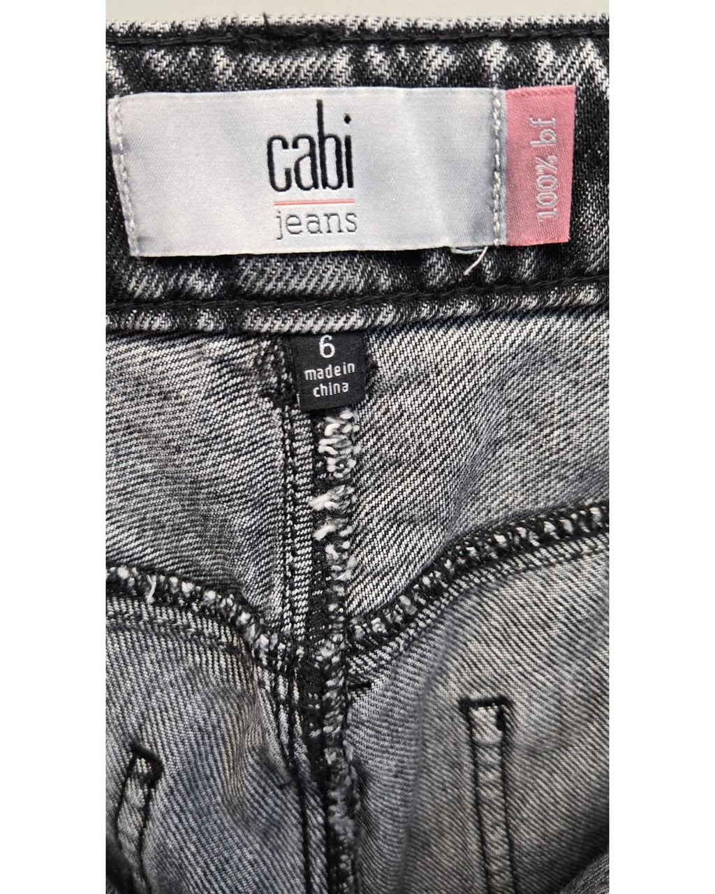 cabi Charcoal Straight Leg Jeans