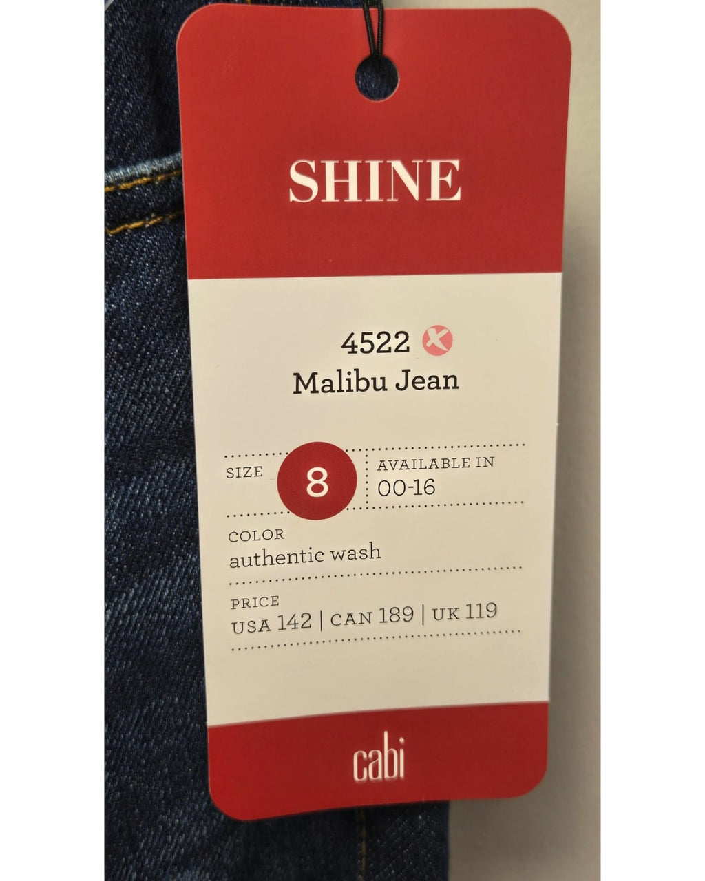 cabi Straight Leg Malibu Jeans 4522