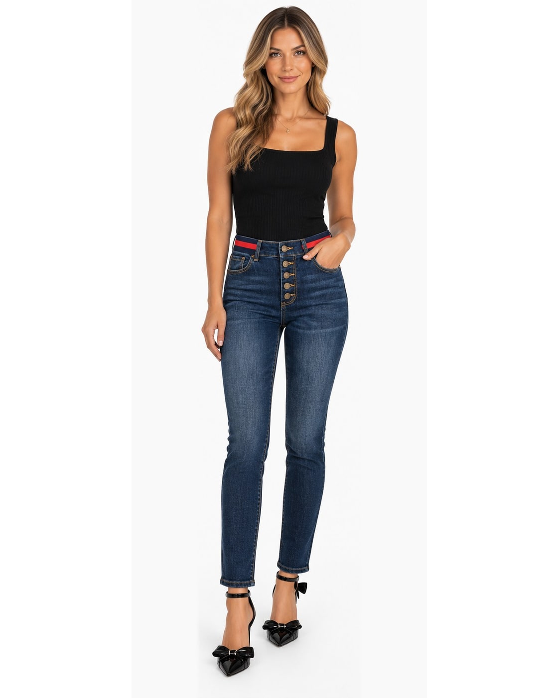 Cabi Button Fly Skinny Jeans