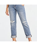 cabi Distressed Straight Leg Jeans