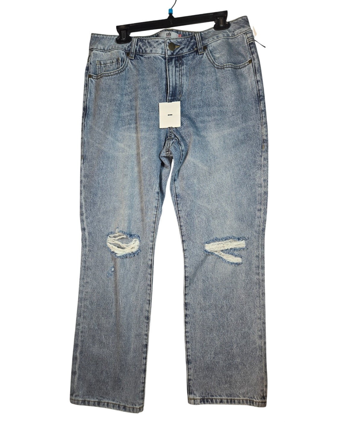 cabi Distressed Straight Leg Jeans