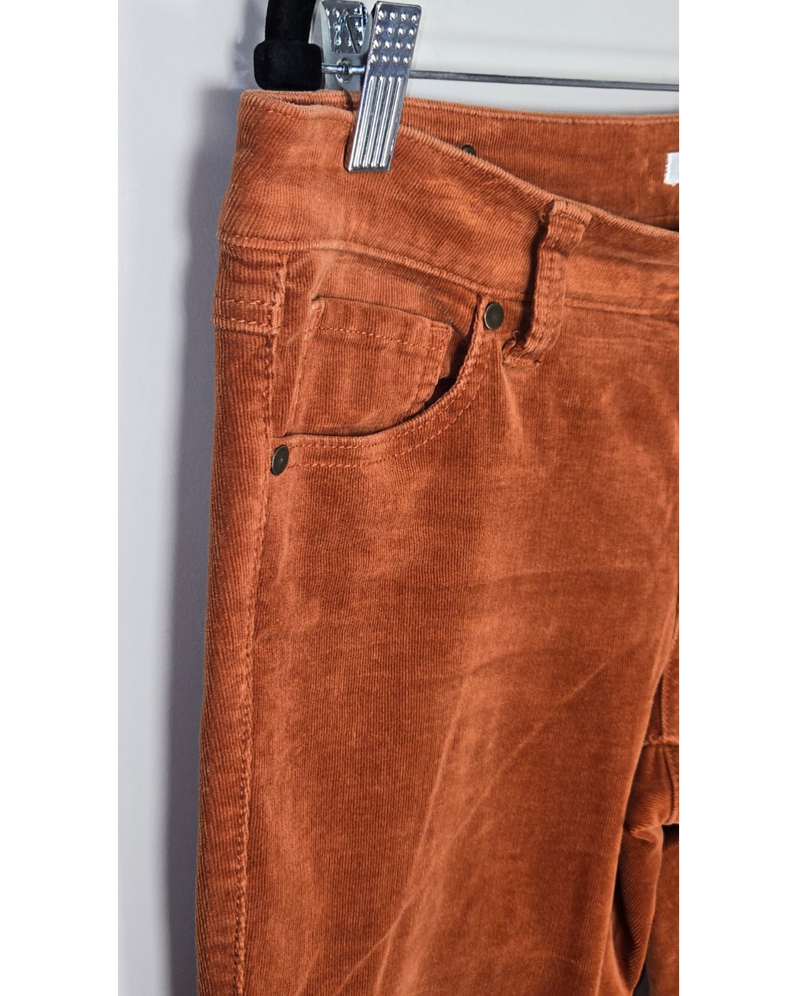 cabi Button-Fly Skinny Micro Corduroy Pants