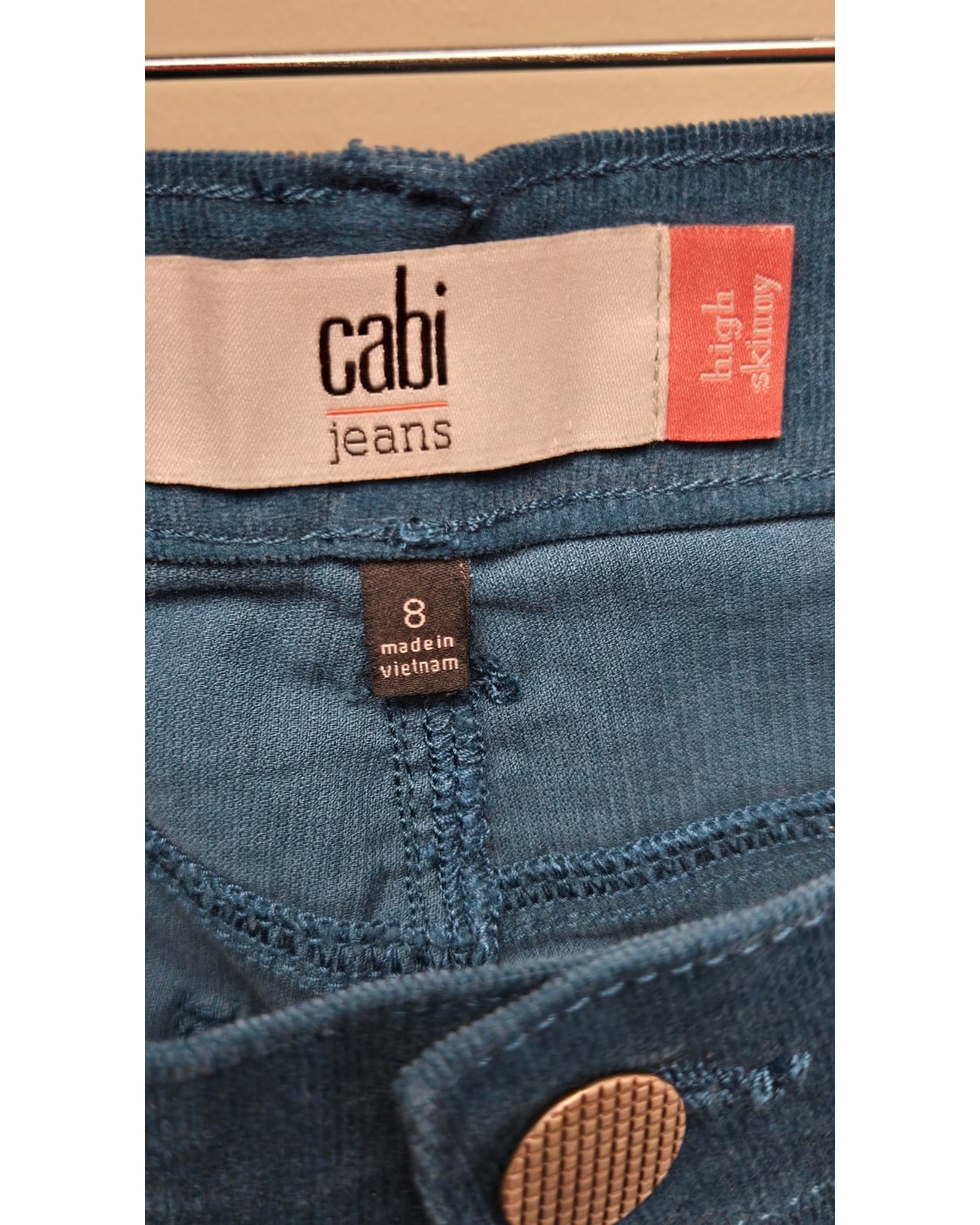 Cabi High Skinny Corduroy Pants